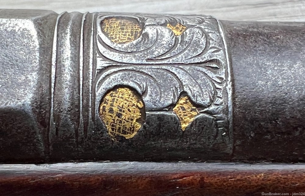 Chiseled Engraved & Gold Filled Miquelet Percussion Pistol Royal Family?   -img-17