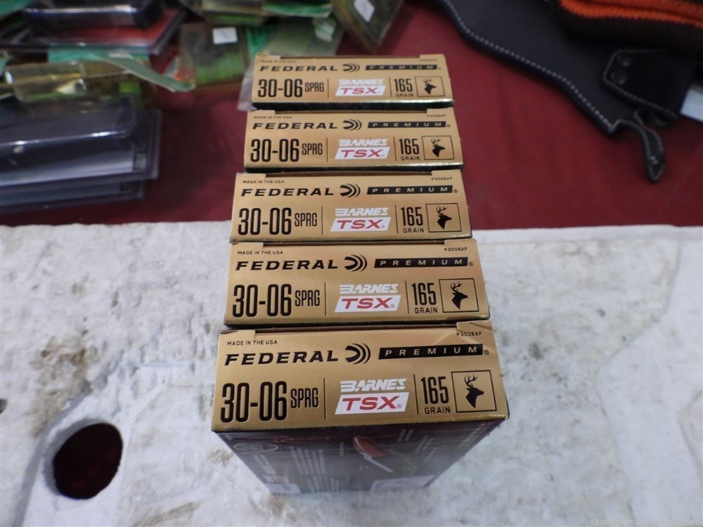 Federal Premium 30-06 165gr Barnes TSX 5 Boxes NEW-img-1