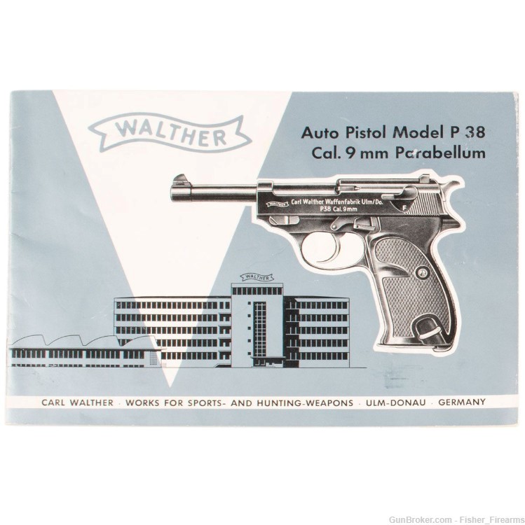 WALTHER P38 P1 PISTOL MANUAL/INSTRUCTION BOOK AUTO PISTOL WALTHER GERMANY-img-0