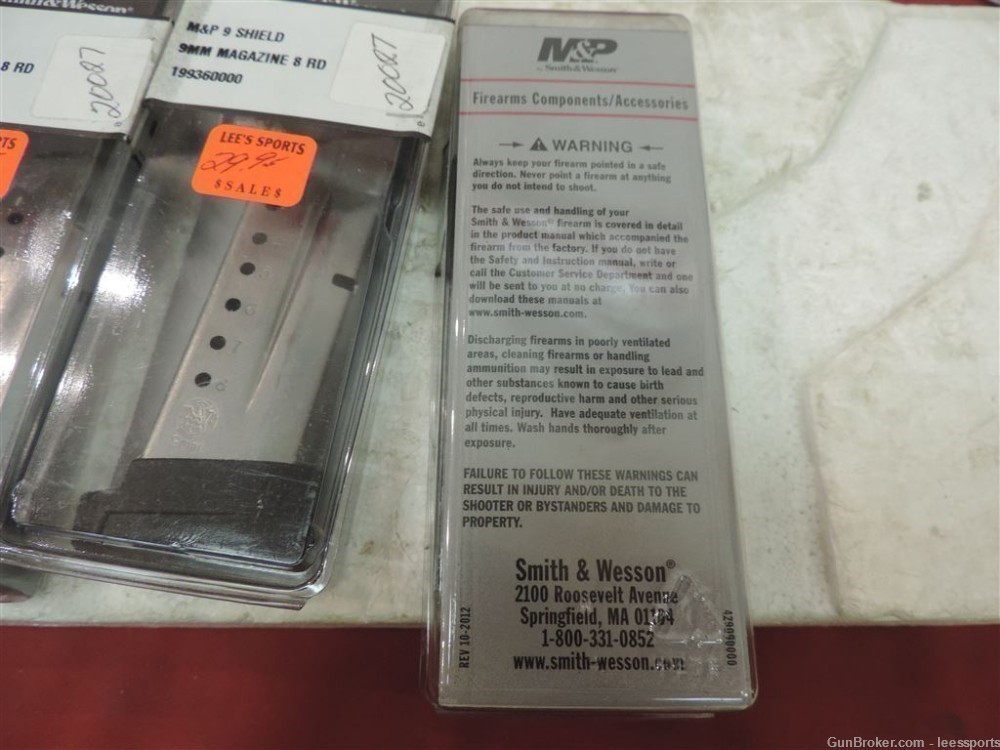 Smith & Wesson M&P Shield 9mm 8 round Magazines 3 New-img-3
