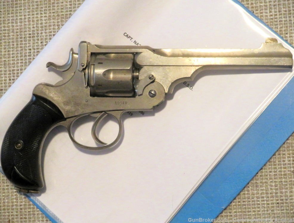 Boer War British Officer ID'ed Webley WG Army .455 Antique Revolver 1898-img-0