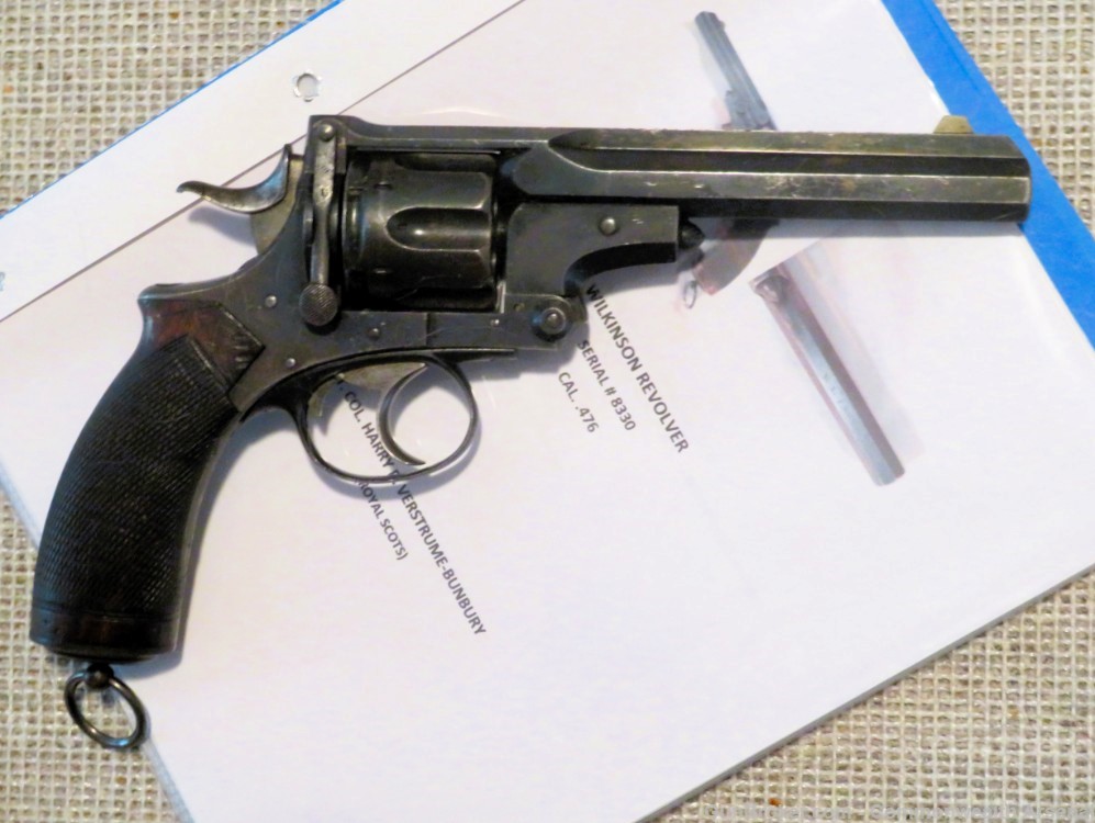 ID'ed British Wilkinson-Pryse 476 Revolver w/ Research Boer War Webley 1889-img-0