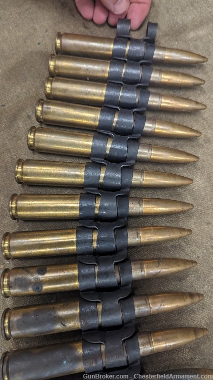 Greek .50BMG on M2 belt *Lot of 19 rounds*-img-2