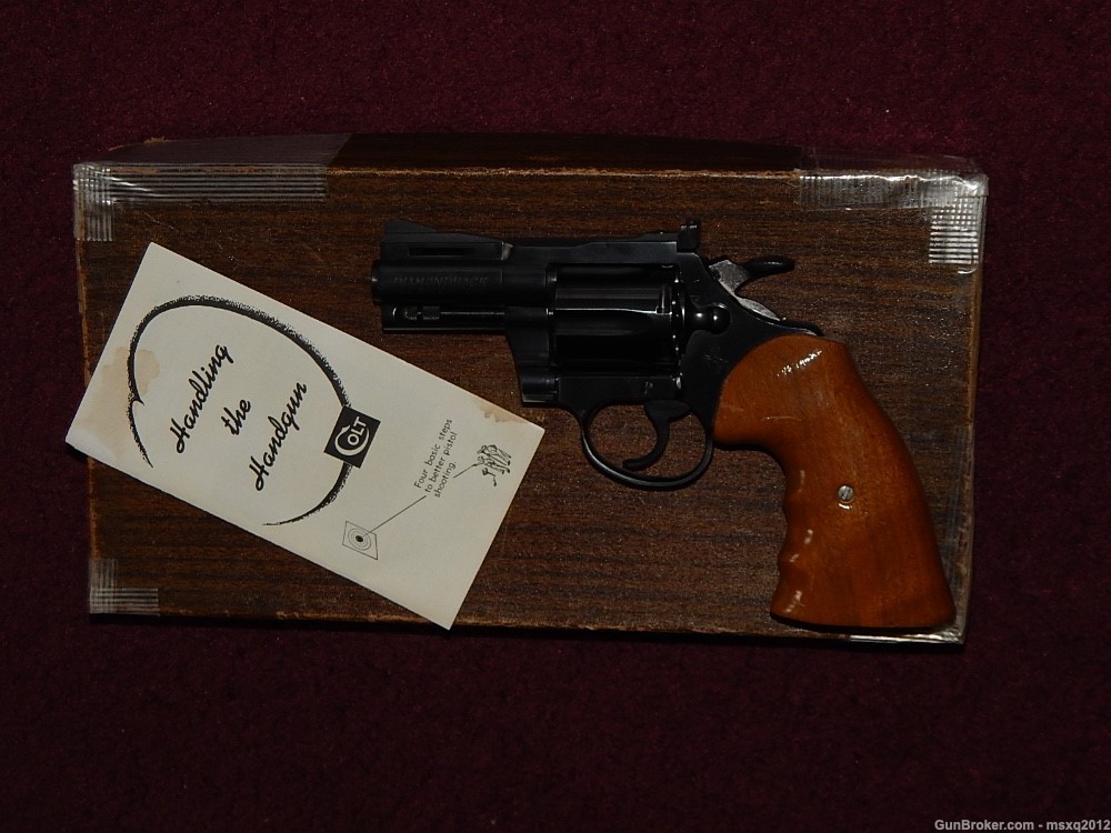 1967 Colt Diamondback .38 Sp. revolver snake gun 98%+ w box 2.5" barrel-img-10