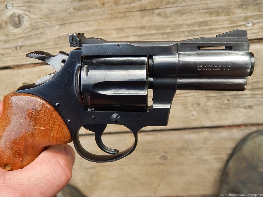 1967 Colt Diamondback .38 Sp. revolver snake gun 98%+ w box 2.5" barrel-img-3