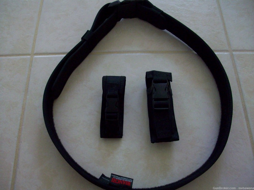 JUST LOWERED PRICE BIANCHI DUTY/MILITARY ACCUMOLD BELT W 2 POUCHES-img-2