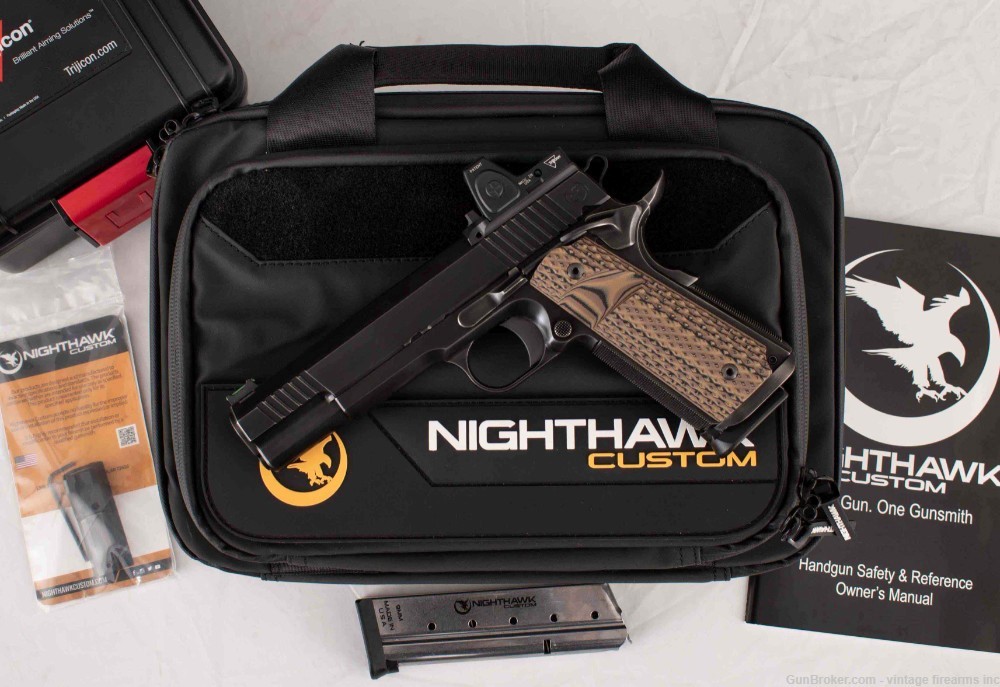 Nighthawk War Hawk Government 9mm - SMOKED NITRIDE, RMR, MAGWELL, 5” BARREL-img-0
