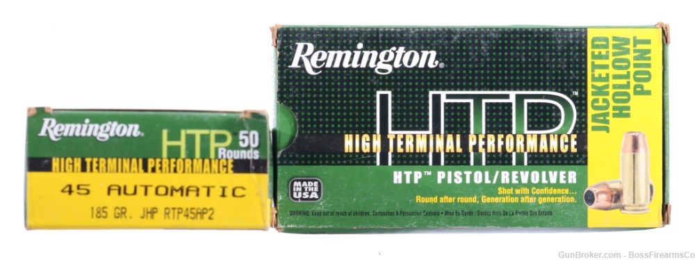 Remington HTP .45 ACP 185gr JHP Lot of 100 (JFM)-img-1