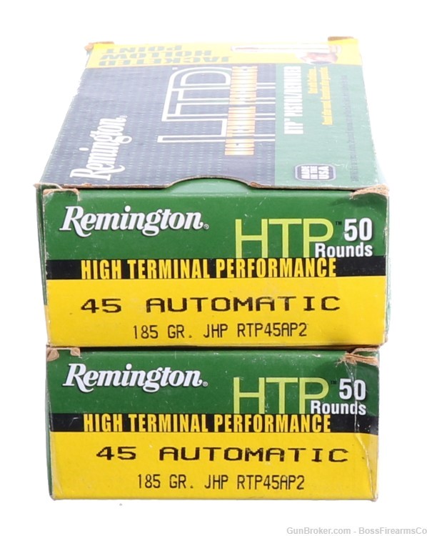 Remington HTP .45 ACP 185gr JHP Lot of 100 (JFM)-img-0