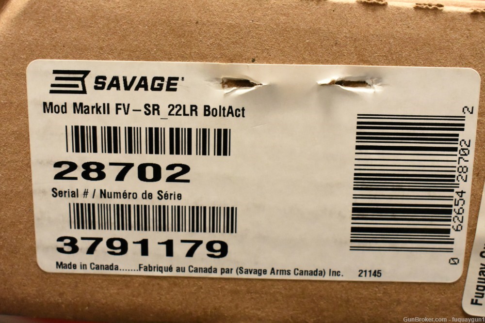 Savage Mark II FV-SR 22LR 5rd 16.5" 28702 Threaded MKII-MK-II-Mark-img-5
