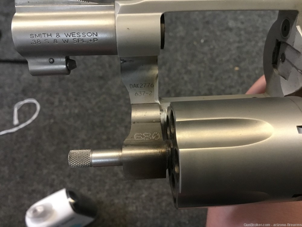 Smith & Wesson 637-2  SA/DA Revolver .38Spl w/ S&W Laser Grip, Snub Nose-img-9