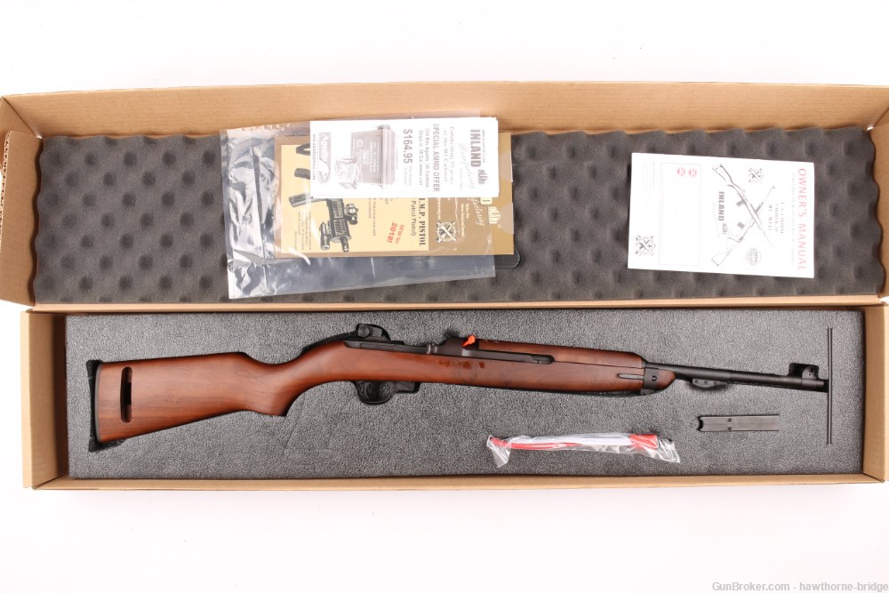 Inland MFG ILM130 M1 Carbine 1945 30 15+1 18” Black Walnut NO CC FEES-img-0