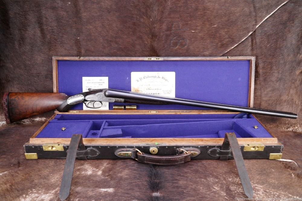 J.P. Clabrough & Bros England SxS 12 GA Double Barrel Shotgun, Antique-img-6