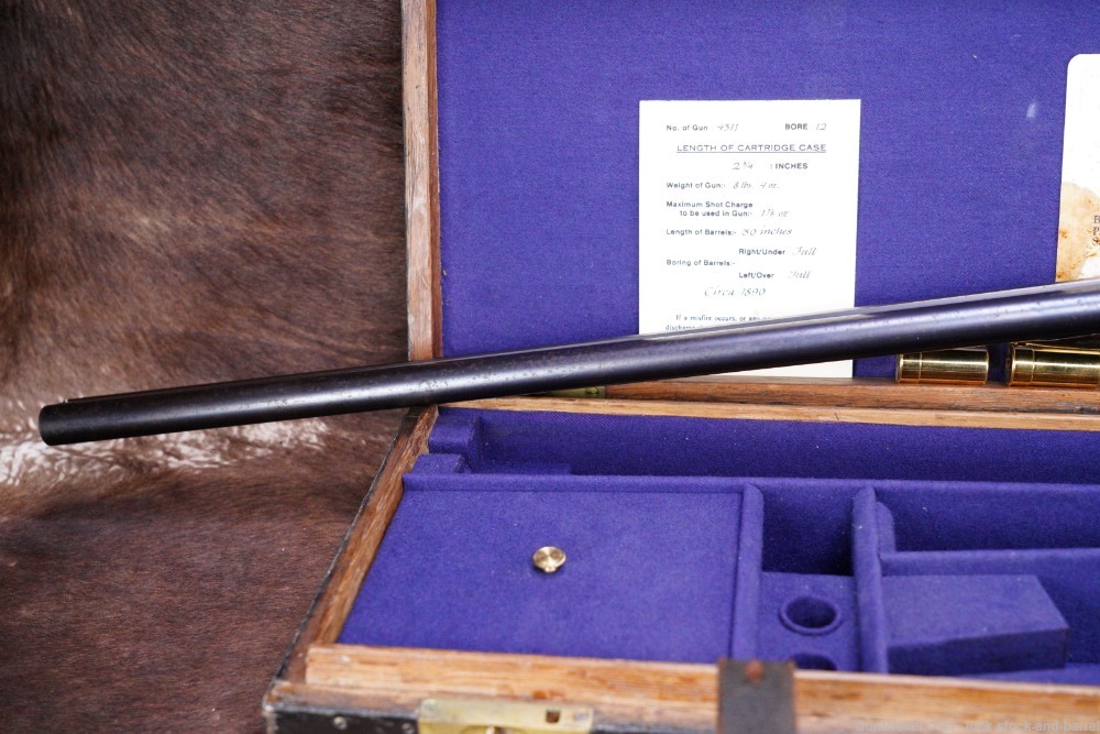 J.P. Clabrough & Bros England SxS 12 GA Double Barrel Shotgun, Antique-img-10