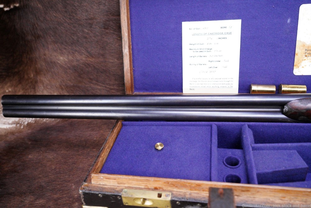 J.P. Clabrough & Bros England SxS 12 GA Double Barrel Shotgun, Antique-img-13