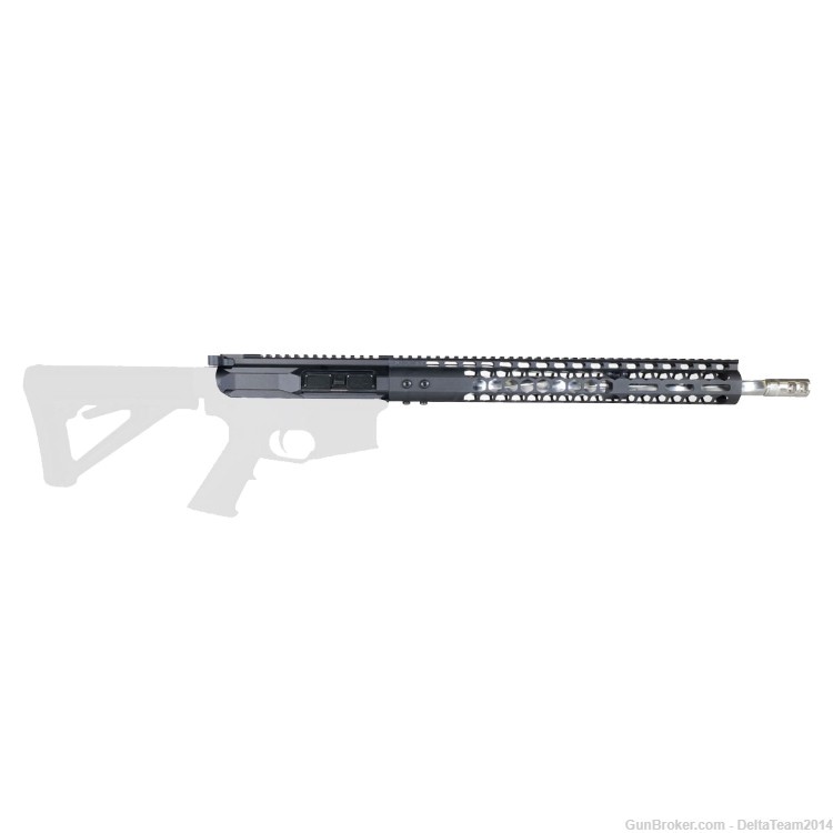 AR15 17" 223 Wylde Complete Upper | Flat Spiral Barrel | BCG & CH Included-img-6