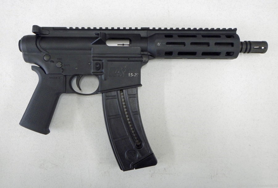 Custom Smith & Wesson MP15-22. 22 cal. 25 round. No legal worries.-img-0