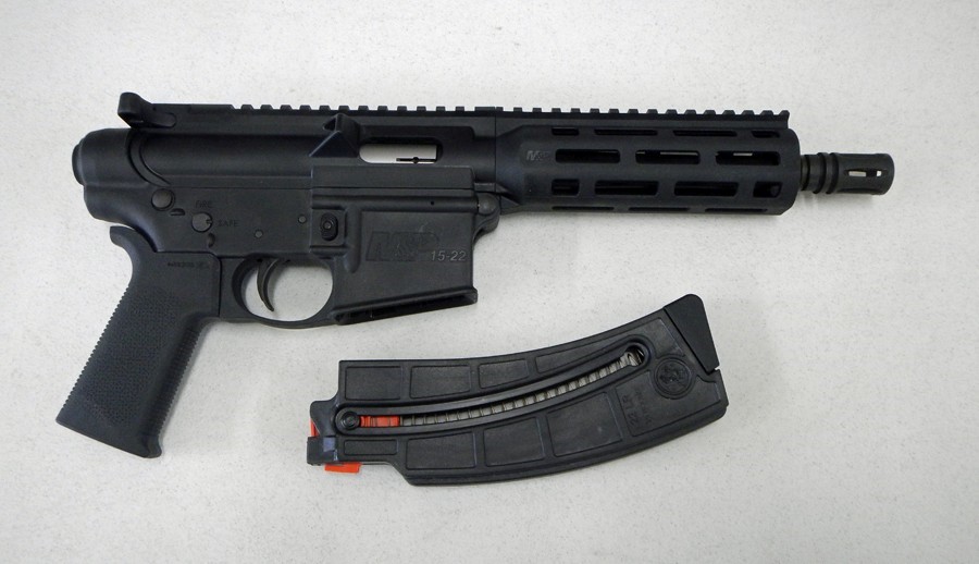 Custom Smith & Wesson MP15-22. 22 cal. 25 round. No legal worries.-img-9