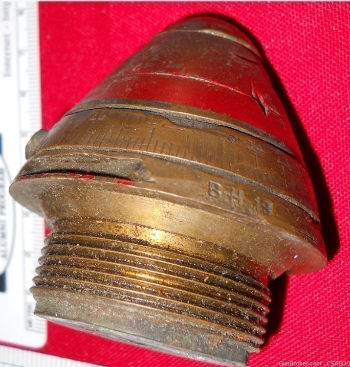 US M1907M SCHRAPNEL FUZE EARLY FROM Col. Jarrett COLLECTION-img-10
