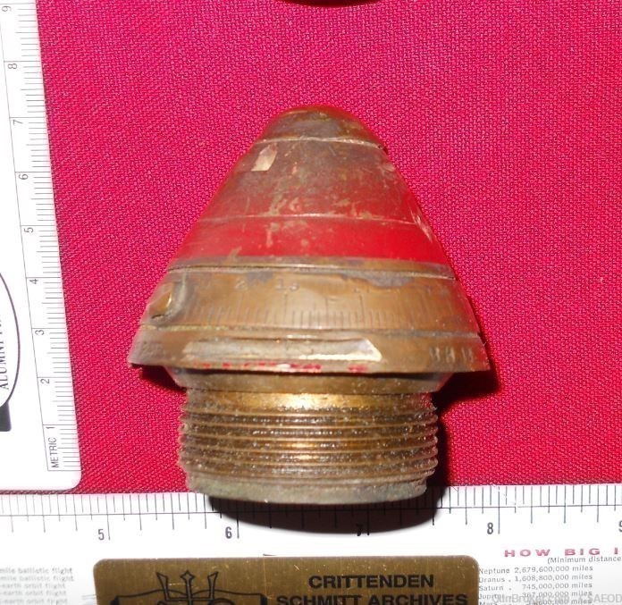 US M1907M SCHRAPNEL FUZE EARLY FROM Col. Jarrett COLLECTION-img-6