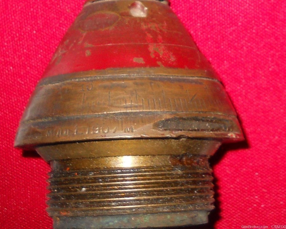 US M1907M SCHRAPNEL FUZE EARLY FROM Col. Jarrett COLLECTION-img-1