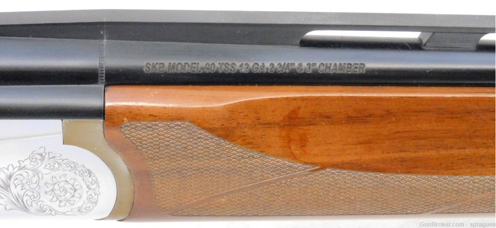 SKB Shotgun 90 TSS Sporting O/U 30" VR 12 GA 3" Adj Comb/Pad Case 5 Chokes-img-3