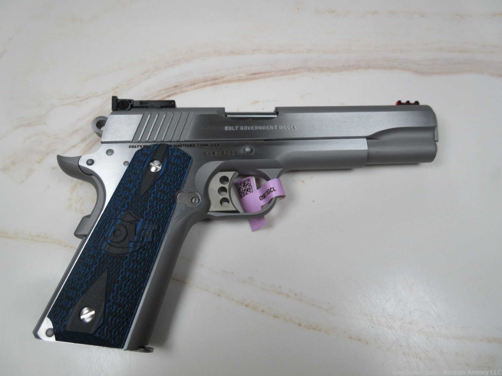 Colt GOLD CUP LITE 1911 STAINLESS .38 SUPER 5" National Match barrel -img-2
