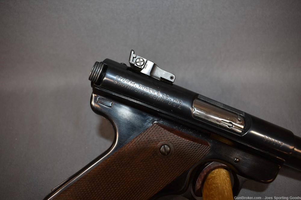 Excellent Ruger Mark I - .22LR Pistol w/ 5.5" Bull Barrel & 3 Magazines-img-7