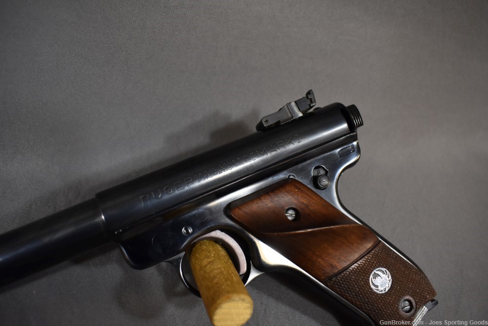 Excellent Ruger Mark I - .22LR Pistol w/ 5.5" Bull Barrel & 3 Magazines-img-2
