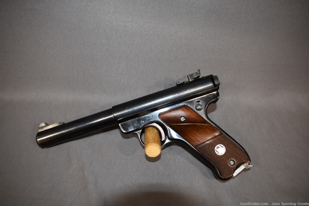 Excellent Ruger Mark I - .22LR Pistol w/ 5.5" Bull Barrel & 3 Magazines-img-1
