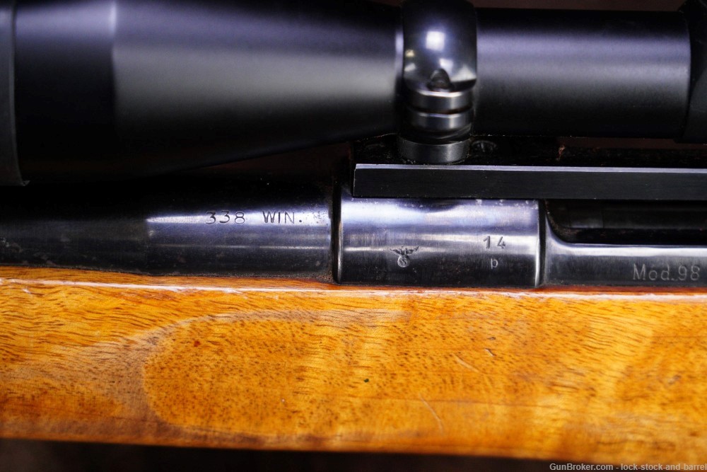 Custom German K98 Mauser Sporter .338 Win Mag  26” Bolt Action Rifle -img-20