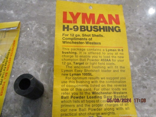 Lyman Easy, NOS Powder Bushing, #H-9-img-1