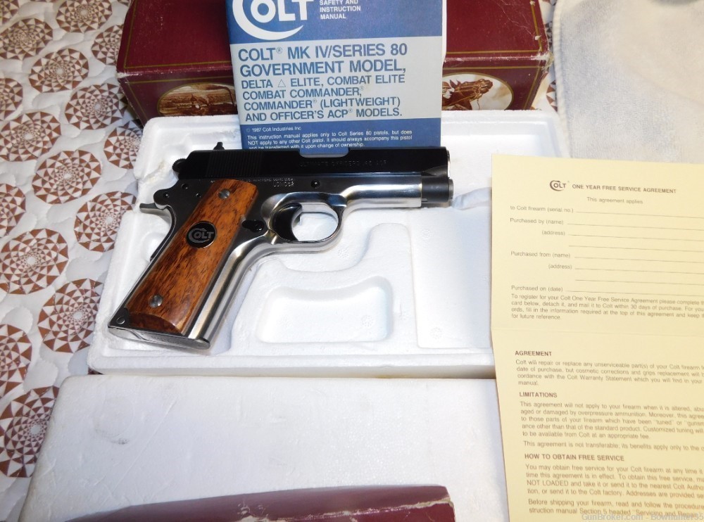 COLT 1911 Ulltimate Officers Lew Horton 45 ACP #52 of 500 Box 1995-img-1