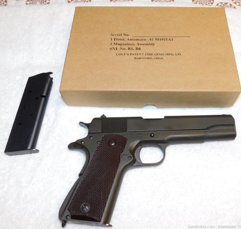 Colt 1911 Semi-Auto 45 ACP US Army US Property M1911-A1 Pistol 1943 -img-0