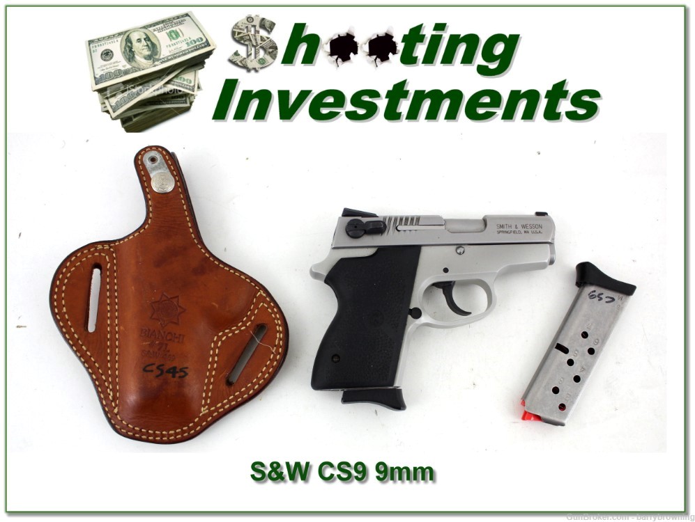 Smith & Wesson CS9 Chiefs Special 9mm 2 mags and holster-img-0