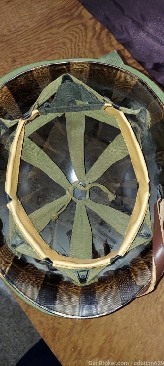 USGI WWII helmet and liner rear seam swivel bales-img-6