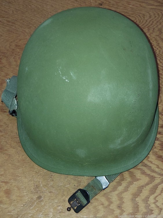 USGI WWII helmet and liner rear seam swivel bales-img-8