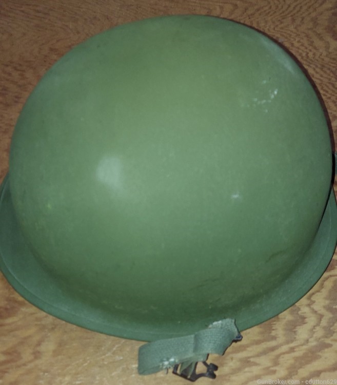 USGI WWII helmet and liner rear seam swivel bales-img-9