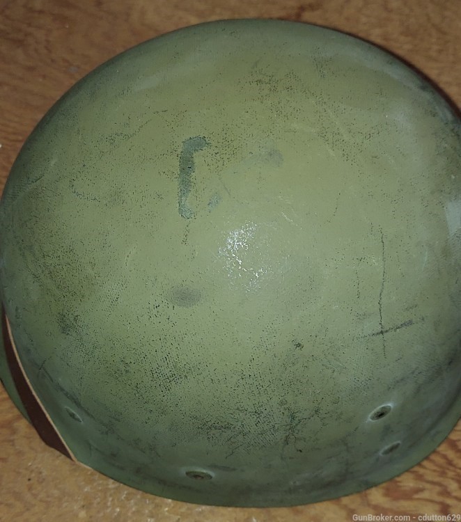 USGI WWII helmet and liner rear seam swivel bales-img-2