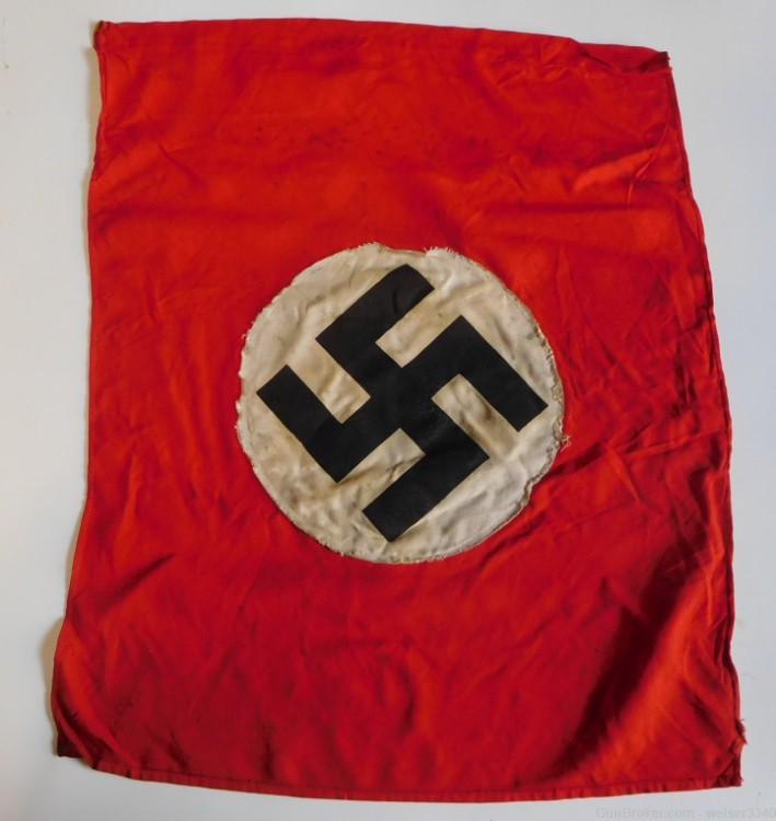 Original WWII Small German banner flag 13"x17" Double sided-img-0