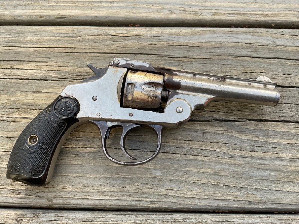 [B] Antique Iver Johnson 1st Model Safety Hammer Revolver 32 S&W 1894-1895-img-1