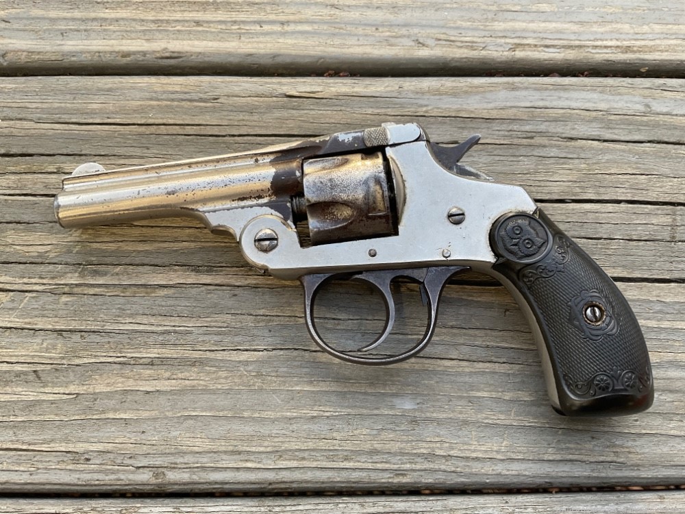 [B] Antique Iver Johnson 1st Model Safety Hammer Revolver 32 S&W 1894-1895-img-0