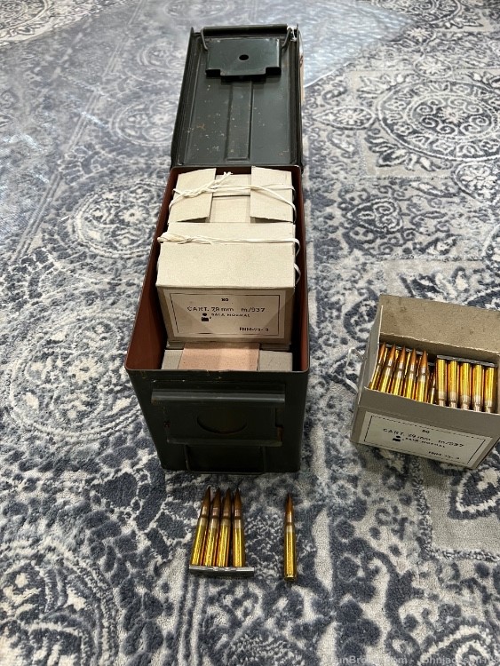 480 x 7.92x57 Mauser Ammunition Portugal 1971 FMJ Magnetic Bullets-img-3