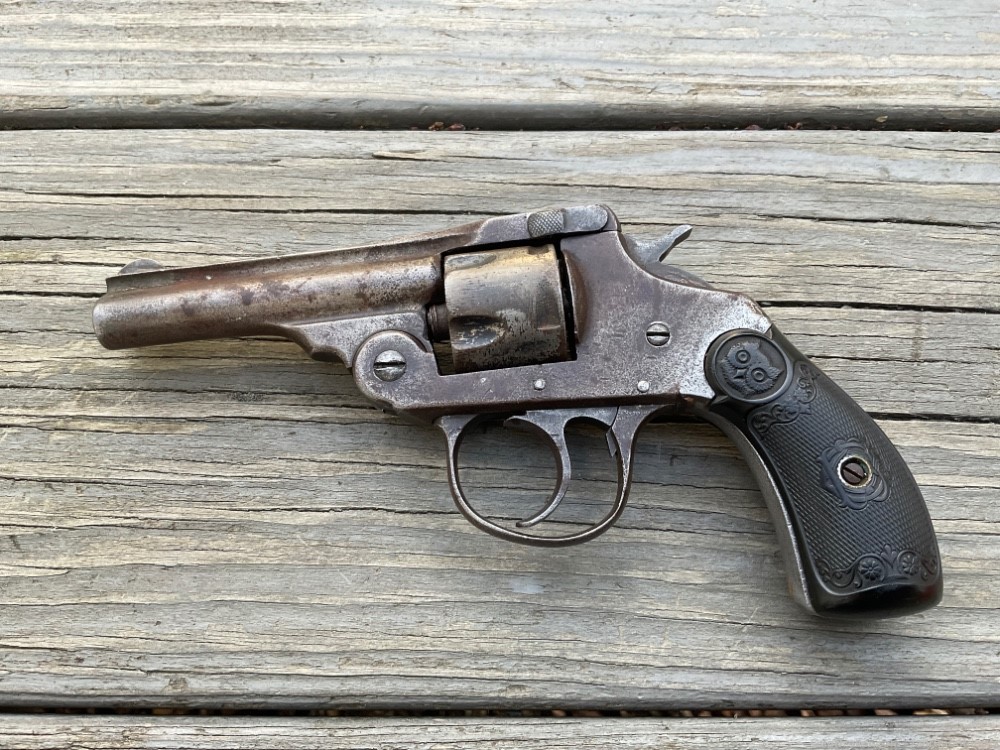 [C] Antique Iver Johnson 1st Model Safety Hammer Revolver 32 S&W 1894-1895-img-0