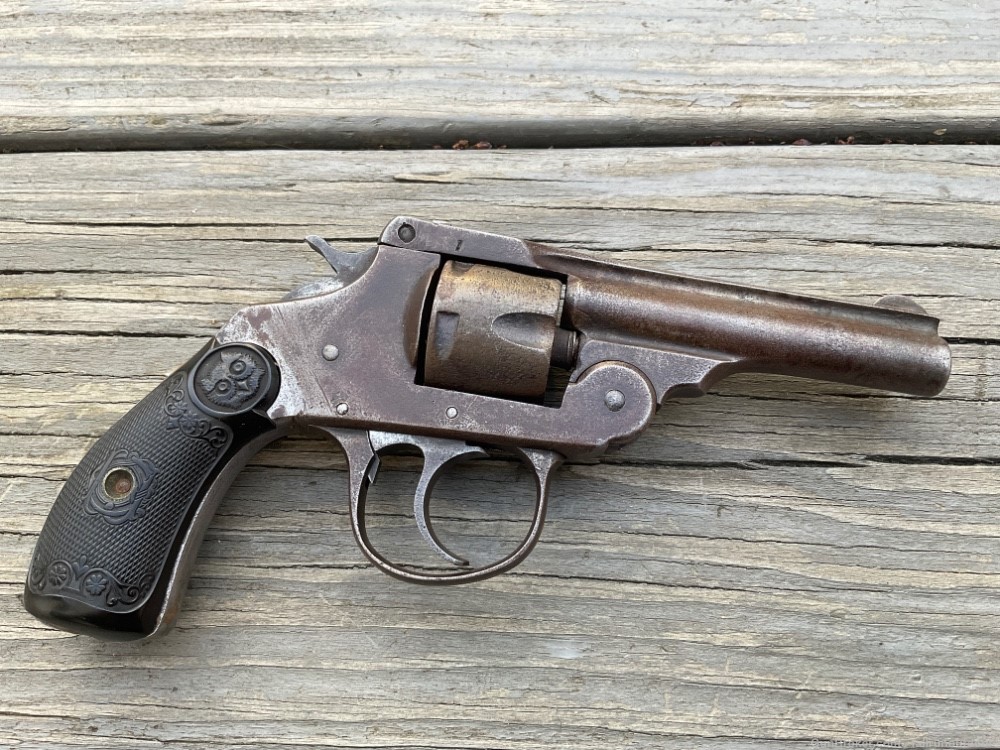 [C] Antique Iver Johnson 1st Model Safety Hammer Revolver 32 S&W 1894-1895-img-1