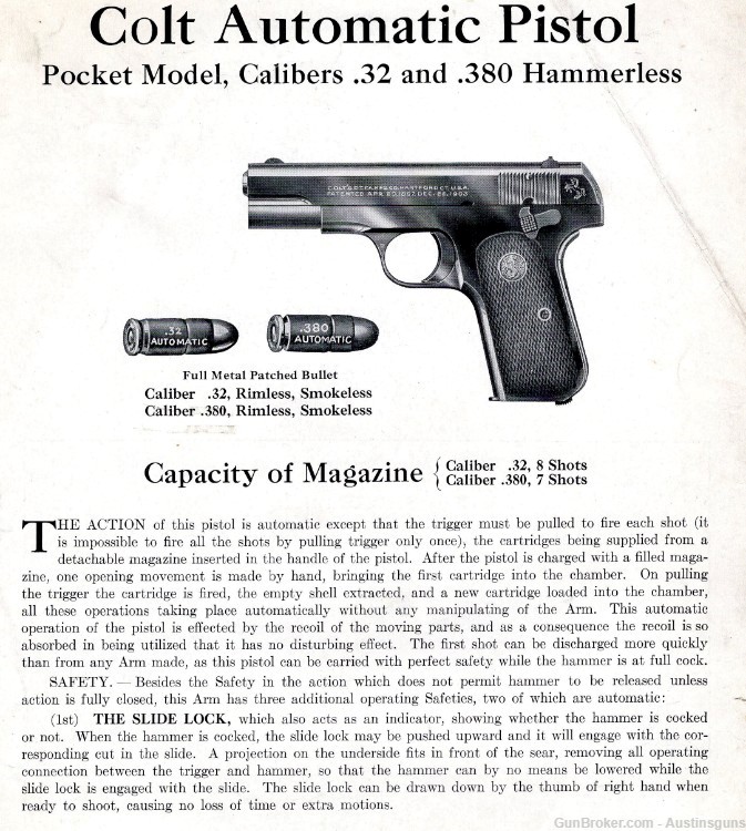 FINE Colt Model 1908 - .380 ACP - *W/ ORIGINAL FINISH*-img-17