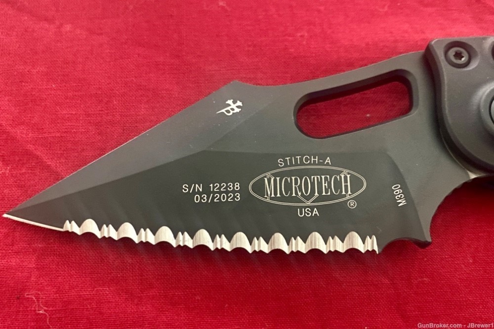 Microtech - Authentic - Borka Stitch - A S/E Tactical Full Serrated 169-3T-img-2