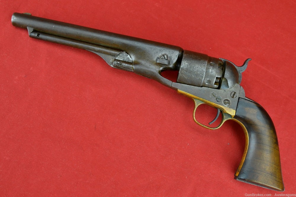 EARLY 4-SCREW U.S. Issued Colt Model 1860 Percussion Pistol-img-0