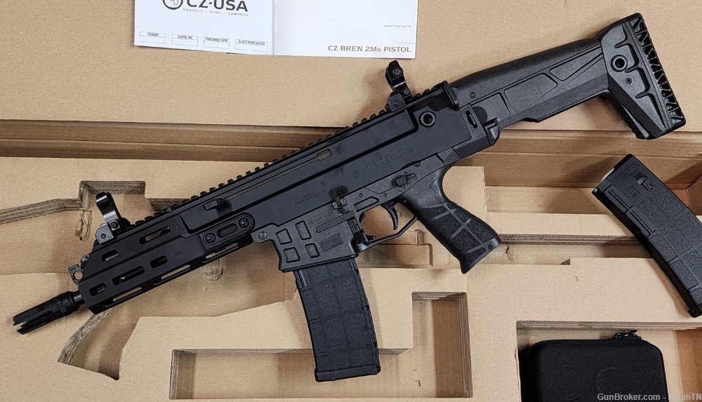 CZ BREN 2Ms 5.56 Cal 8" Barrel SBR with CZ .922r compliant RARE FIND NEW-img-0