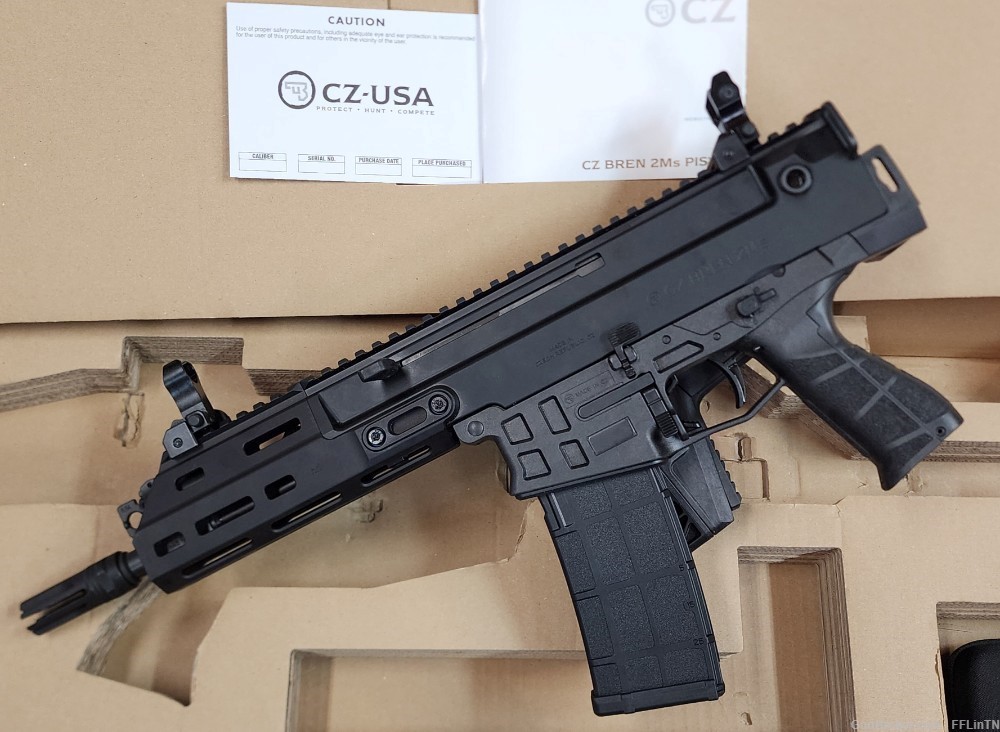 CZ BREN 2Ms 5.56 Cal 8" Barrel SBR with CZ .922r compliant RARE FIND NEW-img-3